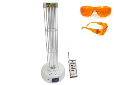 Tabletop UVC Surface Sanitizer with Amber UV Glasses Supply