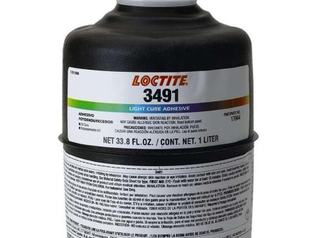 Loctite 3491 Light Cure Adhesive - Part # 17944 - 1 Liter Bottle Sale