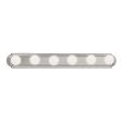 36  6-Light Bath Bar Nickel Finish For Cheap