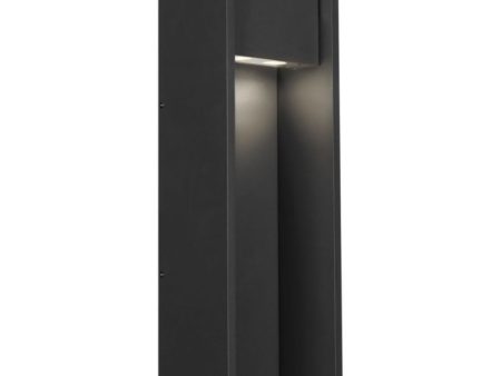 Zur 18 In. LED Outdoor Wall Sconce in-line Fuse 4000K Black Finish For Sale