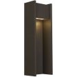 Zur 18 In. LED Outdoor Wall Sconce in-line Fuse 2700K bronze Finish For Sale