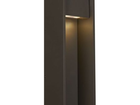 Zur 18 In. LED Outdoor Wall Sconce in-line Fuse 2700K bronze Finish For Sale