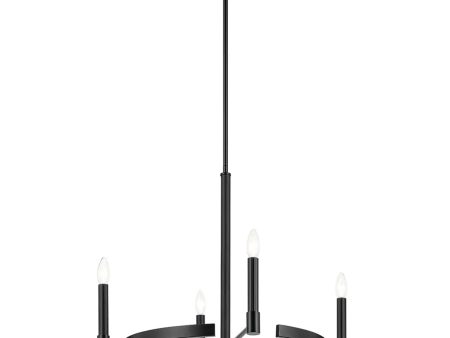 Tolani 26  4-Light Chandelier, Black Finish Cheap