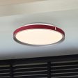 Bandon 20  LED Flush Mount Light, Gray with Red Wrap, Acrylic Lens Fashion