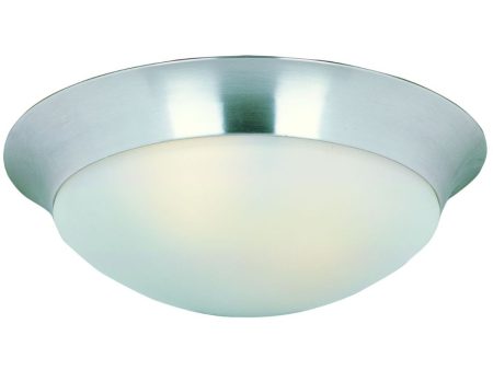 Essentials-585x 17 in. 3 Lights Flush Mount Light Nickel finish Frosted Glass Discount