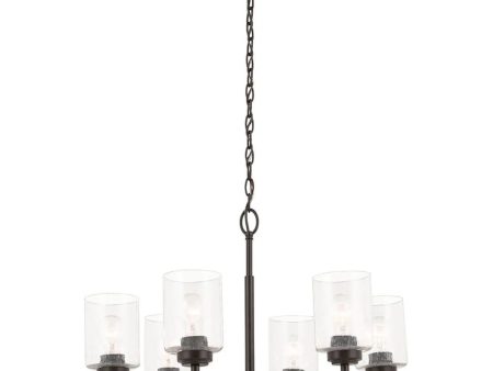 Winslow 26  6-Light Chandelier, Olde Bronze Finish For Cheap