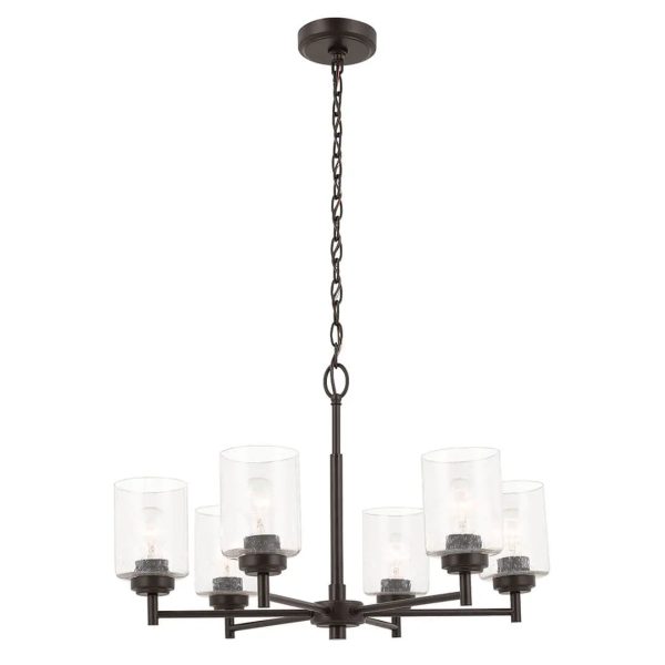 Winslow 26  6-Light Chandelier, Olde Bronze Finish For Cheap