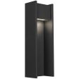 Zur 18 In. LED Outdoor Wall Sconce in-line Fuse 3000K Black Finish Supply