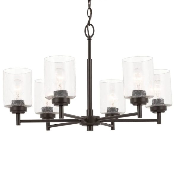 Winslow 26  6-Light Chandelier, Olde Bronze Finish For Cheap