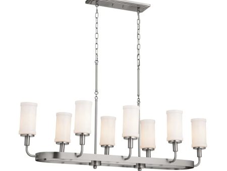 Vetivene 47  8-Light Linear Chandelier, Classic Pewter Finish Cheap