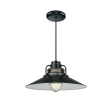 R Series 18  Cord Hung Railroad Shade Pendant Light Satin Black Finish Online Hot Sale