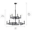 Tolani 40  12-Light Multi-Tier Chandelier, Black Finish Online Hot Sale