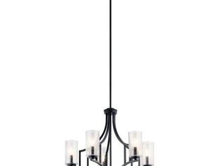 Vara 25  5-Light Chandelier, Distressed Black Finish For Discount