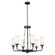 Vetivene 29  6-Light Chandelier, Textured Black Finish Fashion