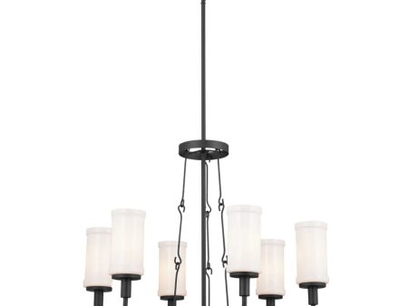 Vetivene 29  6-Light Chandelier, Textured Black Finish Fashion