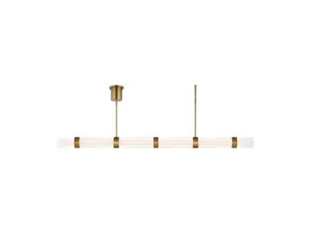 Wit 70 in. 6 Lights LED Pendant Light Brass Finish Cheap