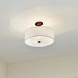 Shailene 18  3-Light Round Semi-Flush Mount, Olde Bronze Finish Online now