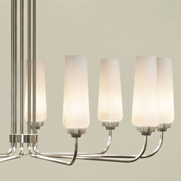 Truby 38  9-Light Chandelier, Polished Nickel Finish For Cheap