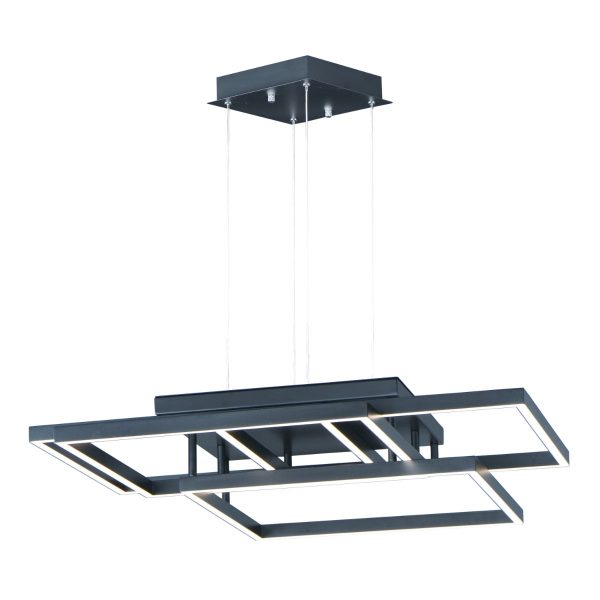 Traverse 31 in. LED Pendant Light Black finish For Sale