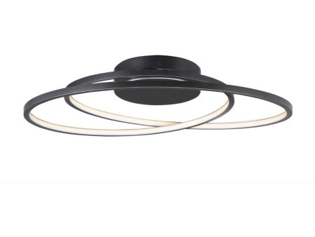 Cycle 25 in. LED Flush Mount Light Black Finish Online Sale