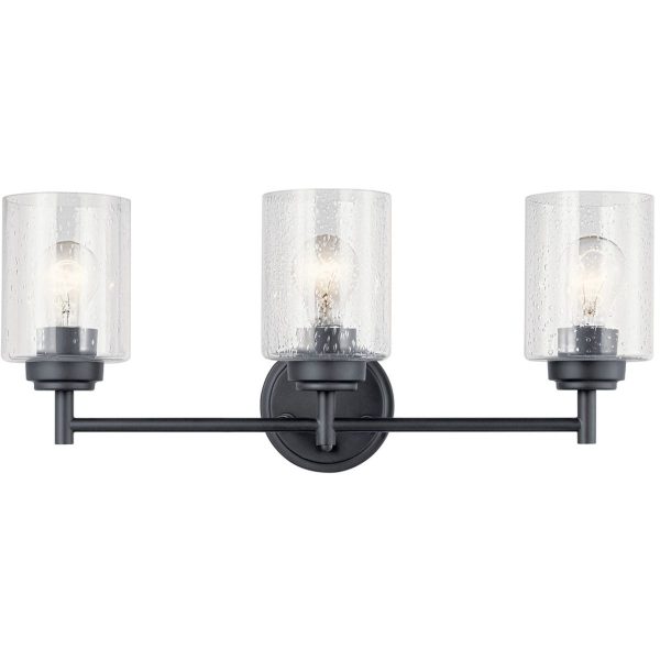 Winslow 22 in 3 Lights Vanity Light Black finish For Sale