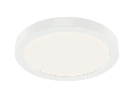 Ara 7  Round LED Flush Mount Light, White Finish Supply