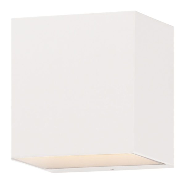 Blok 6 in. LED Outdoor Wall Sconce 3000K White Finish on Sale