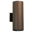 15  2 lights up down outdoor cylinder sconce bronze finish For Discount