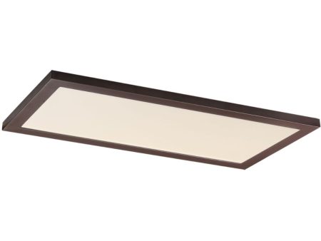 Sky 24 in. LED Rectangular Disk Light 3000K Bronze Online Hot Sale