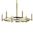 Tolani 34  6-Light Chandelier, Brushed Natural Brass Finish Online Hot Sale