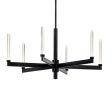 Sycara 36  6-Light LED Chandelier, Black Finish For Cheap