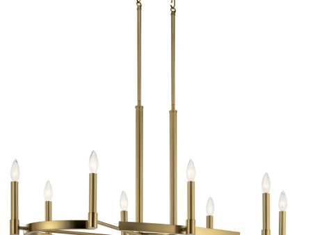 Tolani 43  8-Light Chandelier, Brushed Natural Brass Finish Online Hot Sale