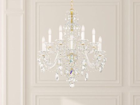 Sterling Silver Chandelier with Clear Heritage Crystals For Discount