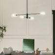 Velestino 47  4-Light Linear Chandelier, Black Finish Online Sale