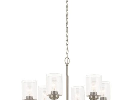 Winslow 26  6-Light Chandelier, Brushed Nickel Finish Supply