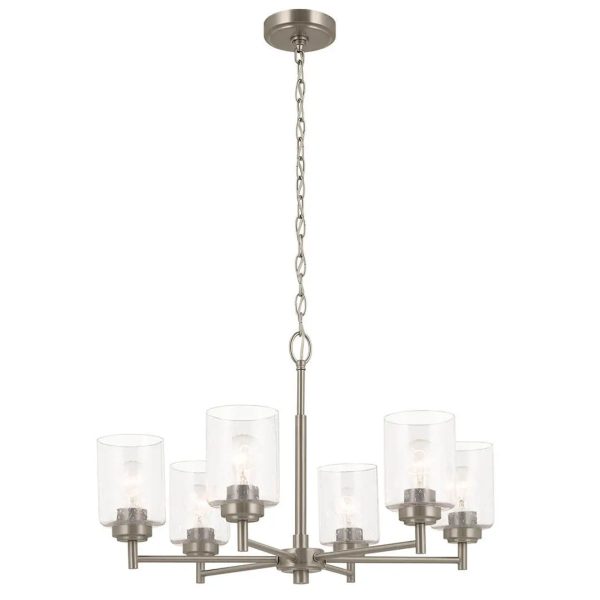 Winslow 26  6-Light Chandelier, Brushed Nickel Finish Supply