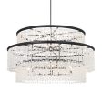 Shimmering Elegance 60  14 Lights Chandelier Light Black Finish Fashion