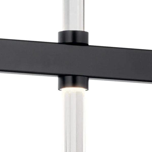 Sycara 48  14-Light Linear LED Chandelier, Black Finish Online