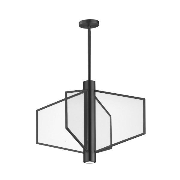 Telstar 26 in. 4 Lights LED Pendant Light Black Finish For Discount