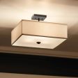 Shailene 18  3-Light Square Semi-Flush Mount, Black Finish For Cheap