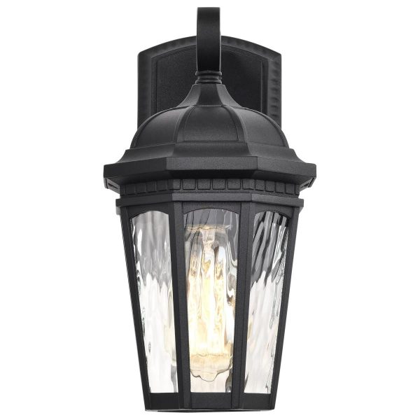 East River 12  Outdoor Wall Light, Matte Black Finish Discount