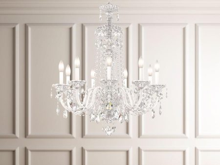 Sterling 9 Light Silver Chandelier with Crystals from Swarovski Online Hot Sale