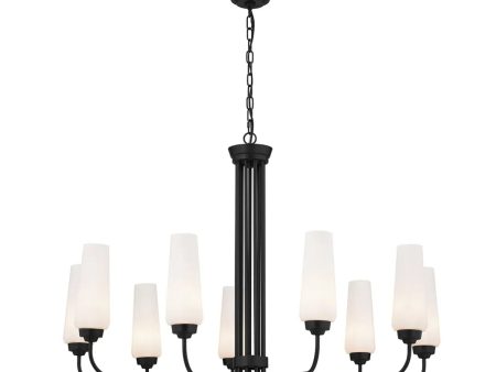 Truby 38  9-Light Chandelier, Black Finish Online Sale