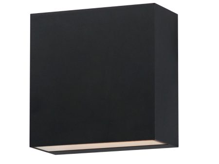 Cubed 6 in. LED Outdoor Wall Sconce Black Finish Fashion