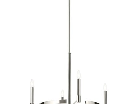 Tolani 26  4-Light Chandelier, Polished Nickel Finish Online now