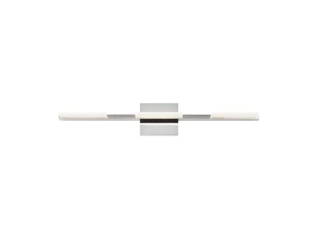 Tris 26 in. LED Bath Bar 277V 671 Lumens 3000K Chrome Finish For Sale