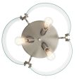 Thoreau 18  3-Light Semi-Flush Mount Light, Brushed Nickel Finish Cheap