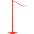 Focaccia Matte Fire Red Transitional LED Floor Lamp with USB Port For Discount