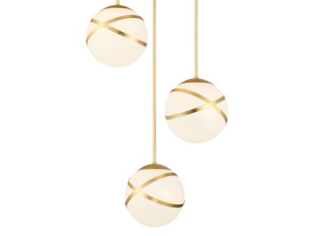 Batignolles 54  3 Lights Pendant Light Brass Finish Hot on Sale