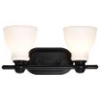 Russel Bathroom Vanity Light, Matte Black Finish For Sale